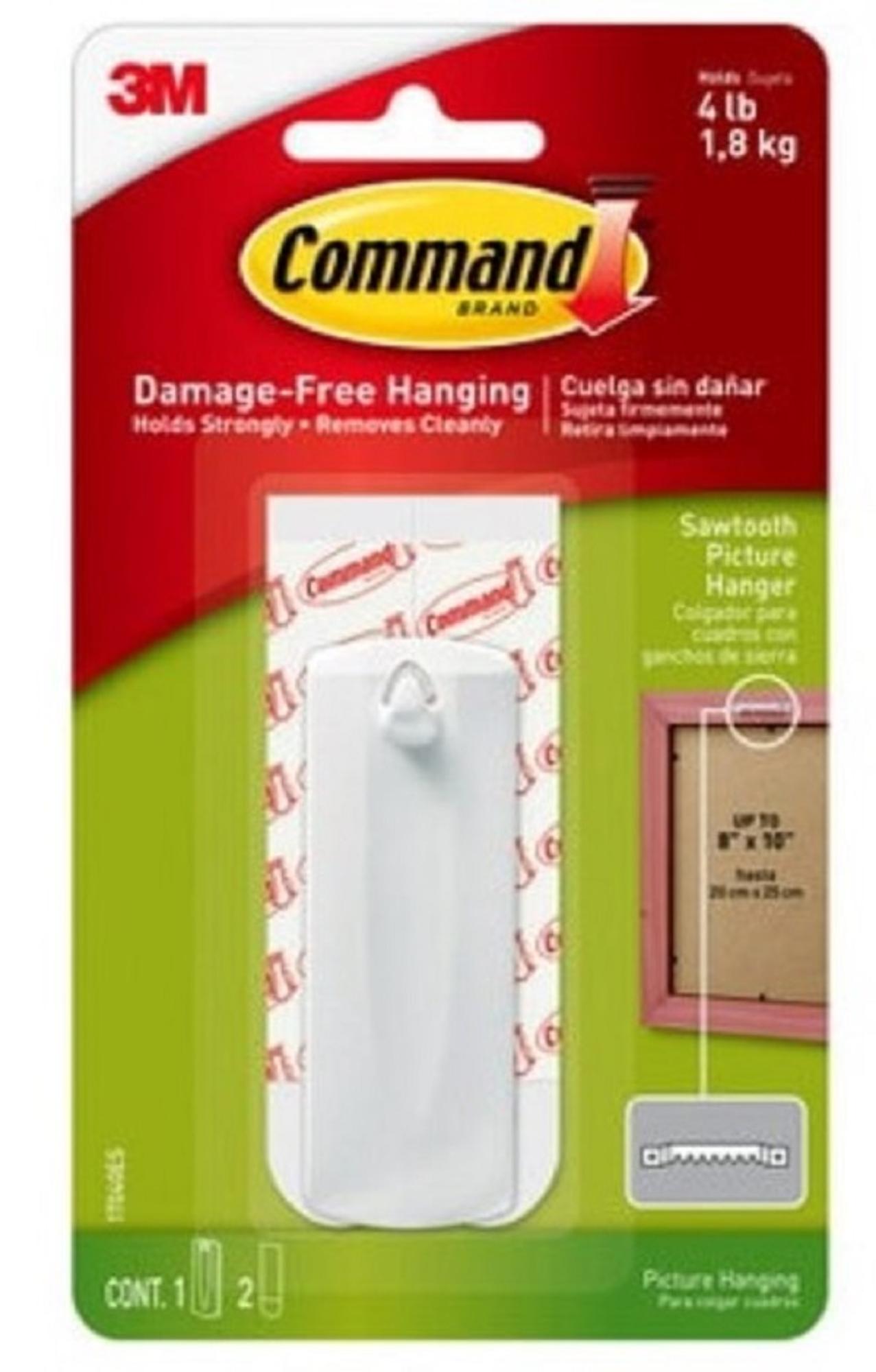 image of: Command Damage Free Hanging Tabs Sawtooth Picture Hanger
