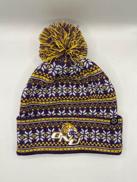 Snowflake Beanie W/ Cuff and Pom; $24.99