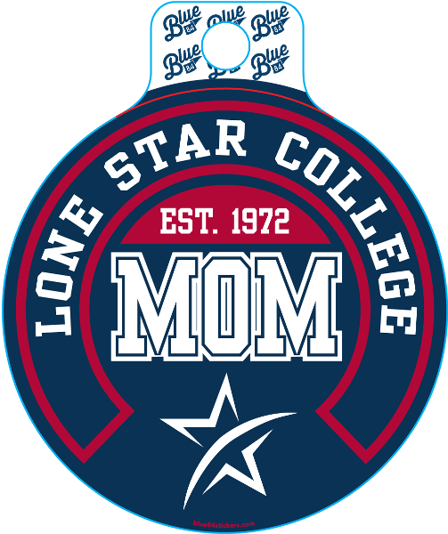 Lone Star College Blue 84 Mom Sticker; $3.95