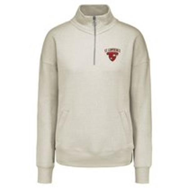 Women's Oatmeal 1/4 Zip Pullover; $46.95