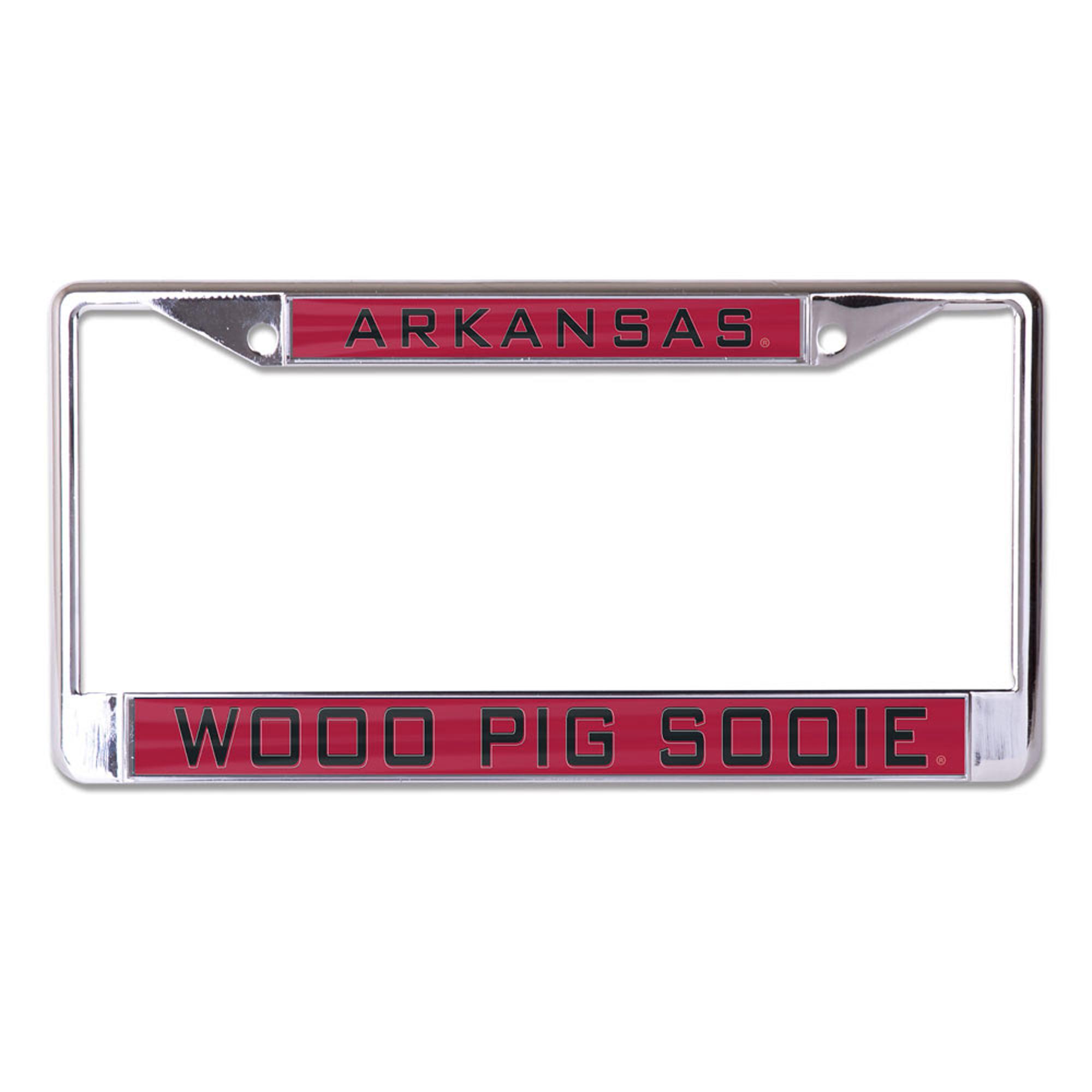 image of: Arkansas Razorbacks Woo Pig Sooie License Plate Frame