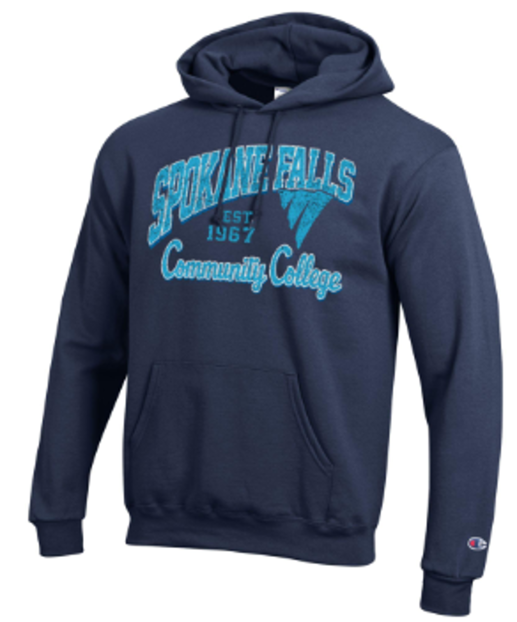 image of: SFCC HOODIE FALLS LT BLUE ON NAVY
