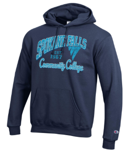 SFCC HOODIE FALLS LT BLUE ON NAVY; $49.99