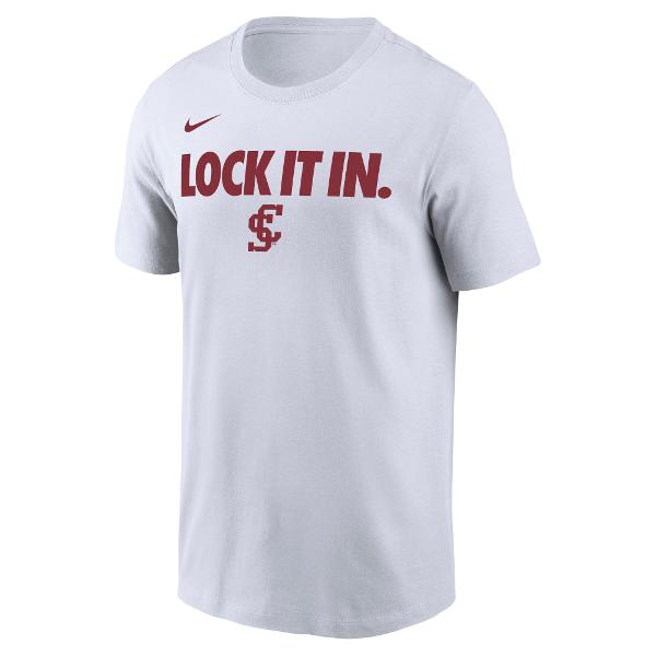 Santa Clara Broncos Nike LOCK IT IN Short Sleeve Tee, White; $40.00